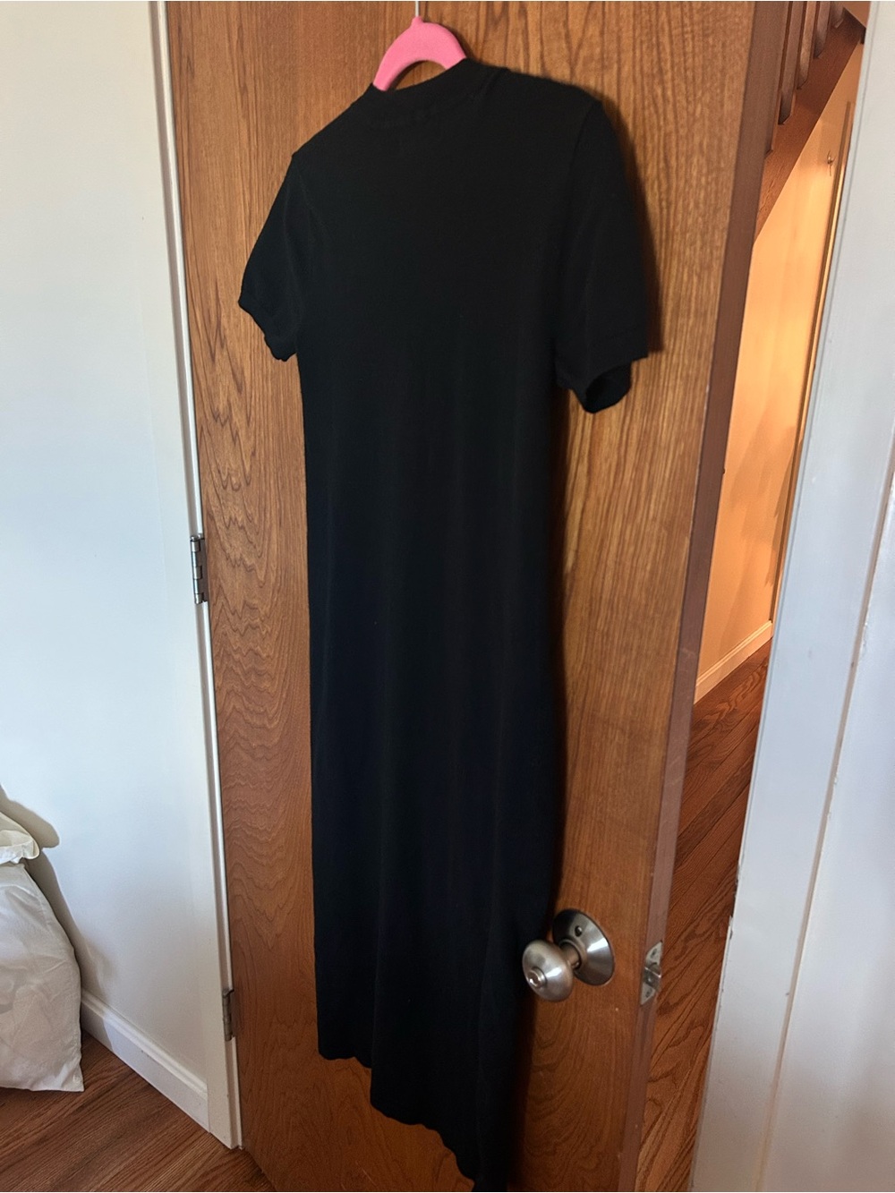 HATCH sz 1 Classic Black Short-Sleeved Maternity Knit Dress - Picture 5 of 5